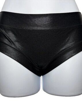 Cleo The Hurricane Hot Pants Booty Shorts Size XS Black Shimmer Rave Dance